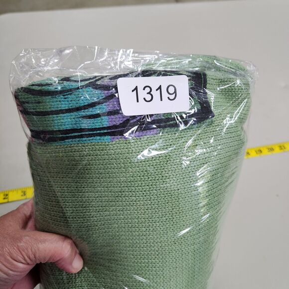 Vintage Julianne Sweater Size XL Green Leaves Crewneck Nature Art to Wear - Picture 10 of 11